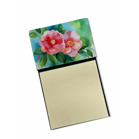 Alabama Camellia in Watercolor Sticky Note Holder 3.25 in x 5.25 in