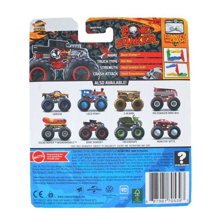 Hot Wheels Monster Trucks 1:64 Scale Bone Shaker 4/8