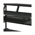 thumbnail image 4 of Gia 67 Inch Music Desk Studio Workstation Keyboard Tray Shelves Black, 4 of 5