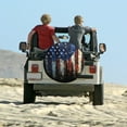 thumbnail image 6 of Oil Painting American Flag with Forest Spare Tire Cover Memorial Day Independence Day Wheel Protectors Tyre Covers Weatherproof Wheel Covers Fit for SUV Truck Travel Trailer 14 Inch, 6 of 8