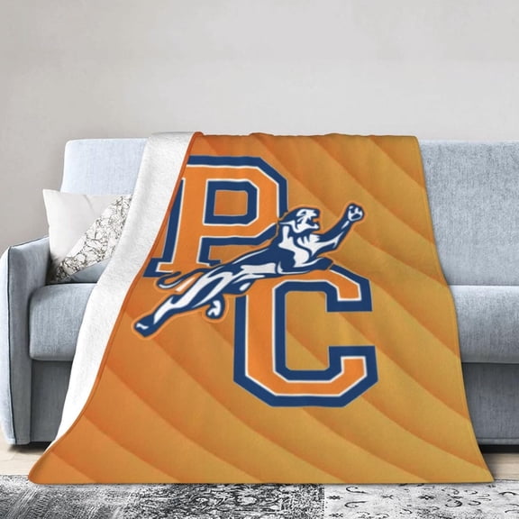 Suny at Purchase College Logo Fleece Blanket, Very Soft Microfiber Flannel Blanket for Couch Warm and Cozy for All Seasons