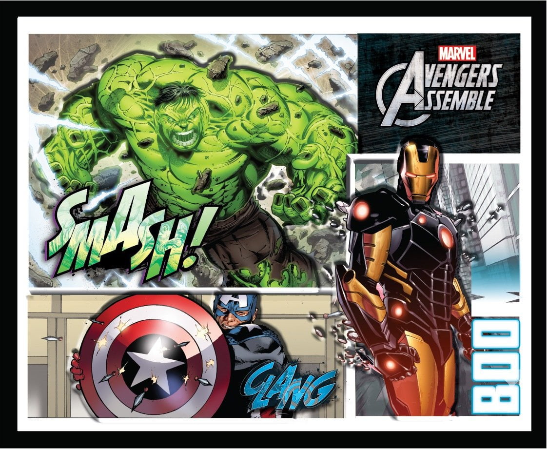 Marvel Comics Iron Man Glass Wall Clock 14 inch 