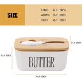 thumbnail image 2 of Ceramic Butter Dish with Lid and Knife for Countertop, (500ml) Large Butter Dish White, Butter Keeper, Butter Container with Airtight Covered for Refrigerator, 2 of 5