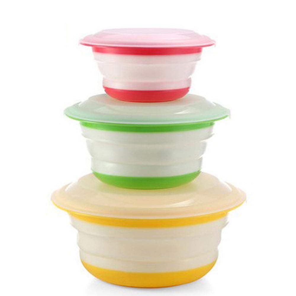 Coolmade Collapsible Bowl Set 3 Pieces Collapsible Storage Bowls with