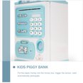 thumbnail image 3 of Skyblue Mini Bank for Kids with Password Feature Automatic Cash Storage Plastic Money Box 5.9x5.1 Inches, 3 of 8