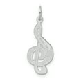 thumbnail image 3 of 14k White Gold Treble Clef Charm Pendant, 3 of 4