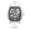 White, variant on Tonneau Hollow Automatic Mechanical Watch Steel Case Waterproof Male Wristwatch Silicone Strap