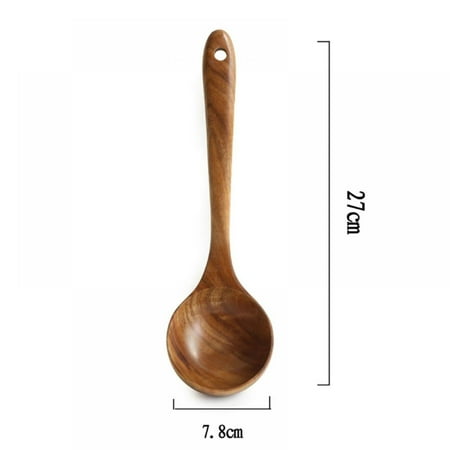 

Wooden Spoons for Cooking Nonstick Kitchen Utensil Set Wooden Spoons Cooking Utensil Set Non Scratch Natural Wooden Utensils for Cooking -F Type