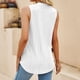 thumbnail image 4 of Chaleco delgado con cuello en V y agujeros de color sólido para mujer Tops femeninos OAVQHLG3B Store lin121212, 4 of 4