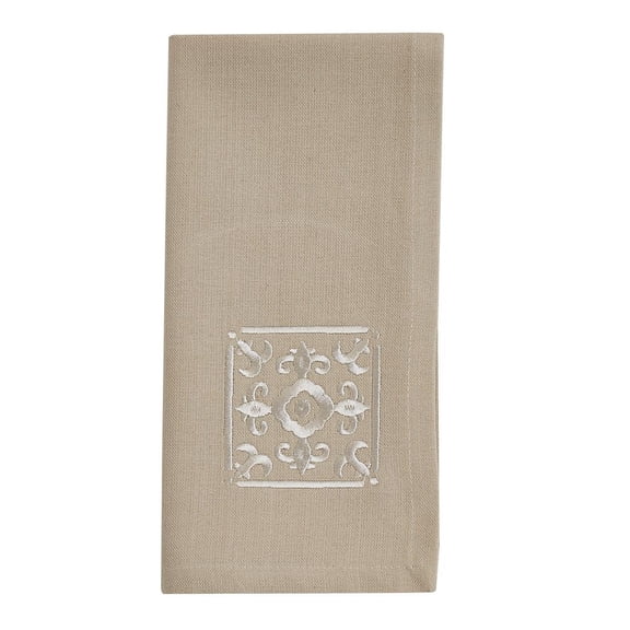 Tiles Embroidered Napkins - Set of 6 - Park Designs