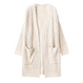thumbnail image 6 of Yokua Women's Open Front Waffle Knit Cardigan Chunky Knit Sweater Long Sleeve Cozy Knit Outerwear Cute Baggy Coats Warm Tops, 6 of 8