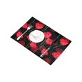 thumbnail image 3 of MKHERT Elegant Red Tulip Flowers Watercolor Floral Art Placemats Table Mats for Dining Room Kitchen Table Decoration 12x18 inch,Set of 6, 3 of 4