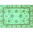 thumbnail image 1 of Ahgly Company Indoor Rectangle Abstract Turquoise Blue Modern Area Rugs, 6' x 9', 1 of 4