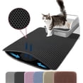 thumbnail image 4 of 1Pc Large Size Cat Litter Mat-Advanced Honeycomb Double Layer Design,Urine Waterproof,Easy Cleaning,Scatter Control,Stay Clean,Blue,L-45x60cm, 4 of 6