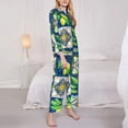 thumbnail image 4 of Disketp Pajamas Set Long Sleeve Sleepwear Womens Button Down Nightwear Pj Sets-Lemon And Leaves, 4 of 9