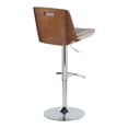 thumbnail image 6 of Corazza Adjustable Bar Stool, Chrome Bar Stools, Bar Chairs, Swivel Bar Stools, Bar Stools Set of 2, 6 of 6