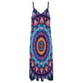thumbnail image 6 of Mandala Pattern Purple Blue Sleeveless Dress Women's Evening Dress Womans Clothing, 6 of 9