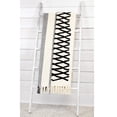 thumbnail image 1 of AuldHome Design Couverture Boho Farmhouse, Noir et Blanc Cassé 50 x 60 Pouces Rayée, 1 of 4