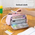 thumbnail image 4 of Large Pencil Case Students Stationery Portable Pen Storage School Supplies Pen Box Pencil Cases Bags Office Stationary Supplies A4 Twill, 4 of 6