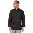 thumbnail image 2 of Chef Works Unisex Bastille Chef Coat, Black, X-Small, 2 of 4