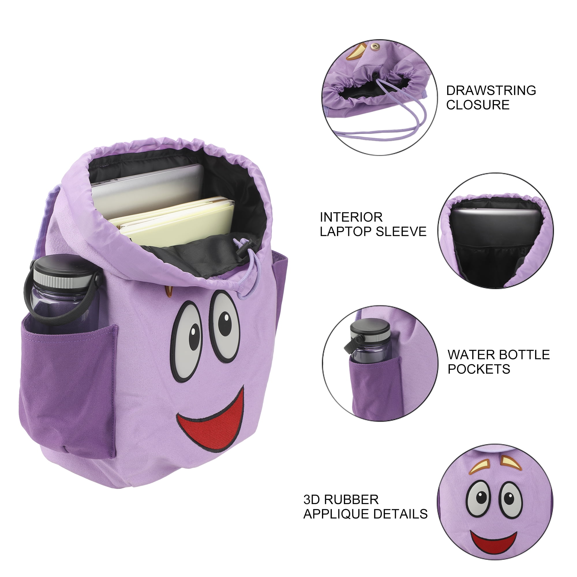 Dora The Explorer Backpack Character 13" Novelty Backpack With Map Pouch