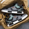 thumbnail image 3 of Men's Trendy Color-Block Casual Sneakers- Comfortable Non-Slip Wear-Resistant Outdoor High-Top Skate Shoes, Fashion  Street Style Lace-Up Men's Shoes, 3 of 9