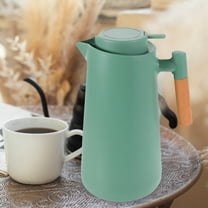 Homoyoyo Olive Green Thermal Coffee Carafe with Glass and Plastic Construction, High Efficiency Insulation for Home Use
