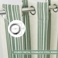 thumbnail image 4 of DriftAway Chris Vertical Striped Pattern Linen Blend Lined Thermal Insulated Blackout and Room Darkening Linen Curtains for Farmhouse Printed 2 Panels 52 Inch by 96 Inch Loden Green, 4 of 9