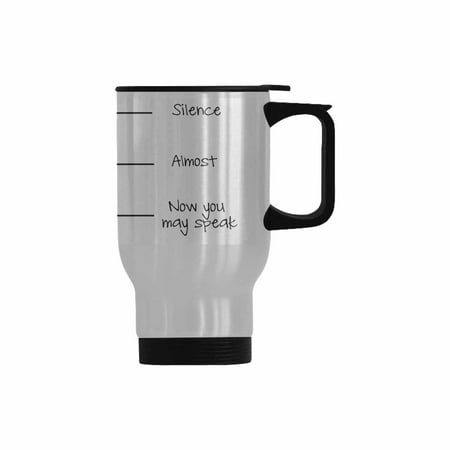 

SUNENAT Funny Quotes Ceramic Stainless Steel Travel Mugs 14 Fl Oz Fill Lines You May Speak Now Travel Mug Tea Cups Sarcastic Funny Mug with Sayings