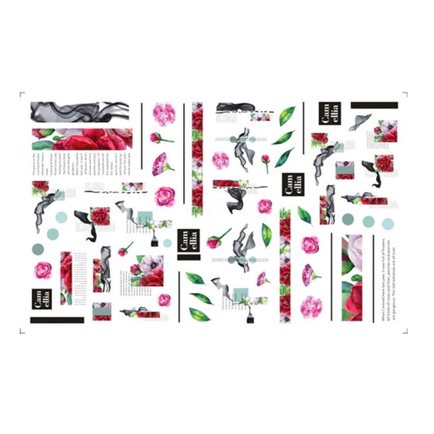 Seitruly Pegatinas para uñas, calcomanías para puntas de hoja de arce, envolturas deslizantes de transferencia de para impresión de manicura, Juegos de manicura F789 Seitruly CE012227-08B