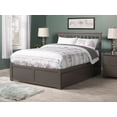 thumbnail image 3 of Mission Platform Bed with Flat Panel Foot Board and 2 Urban Bed Drawers in Gray, 3 of 10