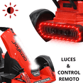 thumbnail image 2 of Montable Eléctrico Go Kart para Niños Largo Ajustable Control Remoto Batería Recargable 12V Luces Sonido Bluetooth Soporta 80 kg - Rojo, 2 of 7