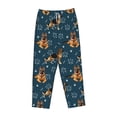 thumbnail image 6 of Uemuo German Shepherd Dog Pattern Women's Wide Leg Palazzo Lounge Pants with Pockets Light Weight Loose Comfy Casual Pajama Pants-Small, 6 of 9