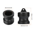 thumbnail image 2 of Conectores de bloqueo de cam de poliéster Uxcell, 1" Tapón de polvo de parte DP, Conectores de manguera de ranura de cam de polipropileno, Negro 2 Pcs, 2 of 5