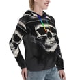 thumbnail image 6 of Uemuo Magician Hat Skull Pattern Women's Hoodie with Eye-catching Drawstrings- Casual Pullover Hoodie with Kangaroo Pocket, Stylish Hooded Sweatshirt-XX-Large, 6 of 7