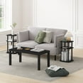 thumbnail image 3 of Furinno Just 3-Tier Turn-N-Tube Curve End Table, Side Table, 2-Pack, Americano/Black, 3 of 6