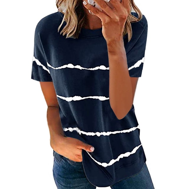Summer Short Sleeve T Shirt Skin Friendly Polyester Fiber Short Sleeve T Shirt for Office ANGGREK Otros
