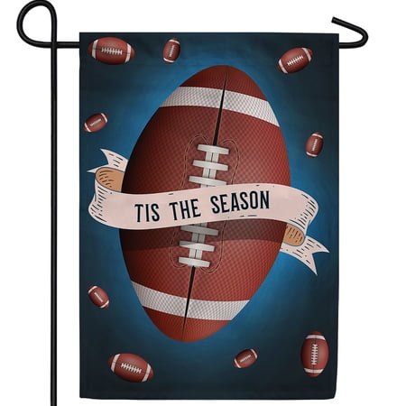 America Forever Pigskin Season Garden Flag 12.5 x 18 inch Double Sided Football Flag Tis The Season Sports Fan Decoration Team Spirit Yard Decor
