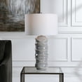 thumbnail image 7 of Uttermost Waves Transitional Ceramic Metal and Fabric Table Lamp in Blue/White, 7 of 7