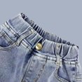 thumbnail image 5 of LZHGirlshop Big Boys' Jeans Pull-On Soft Denim Pants Solid Color with Pocket Stretch Waist Casual Wear School Pants,Blue A,12M, 5 of 6
