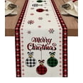 thumbnail image 2 of Christmas Decoration Merry Christmas Ball Party Festival Linen Table Runner Kitchen Decor Table Runner for Dining Table Cover, 2 of 5