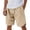 Khaki, variant on Chino Shorts Men Big and Tall Elastic Waist Drawstring Bermuda Shorts Spilt Draped Shorts Weekend Clothes