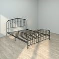 thumbnail image 4 of AMBEE21 Washington Queen Metal Bed Frame with Headboard and Footboard Platform/Wrought Iron/Heavy Duty/Metal Slat/Grey Silver/No Box Spring Needed, 4 of 5