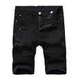 thumbnail image 1 of Cameland Men's Ripped Denim Trunks Stretchy Washed Jeans Trunks Cut-off Classic Fit Biker Jeans Trunks, 1 of 6