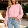 thumbnail image 4 of Cropped Sweatshirts for Women Oversized Crewneck Sweaters College Teen Preppy Y2K Long Sleeve Pullover Tops Fall Winter Clothes 2026, 4 of 6