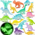 thumbnail image 1 of Minifiguras de dinosaurios AugToy que brillan en la oscuridad para fiestas infantiles, 16 unidades, 1 of 7