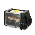 thumbnail image 1 of Mini horno eléctrico multifunción para hornear, asar, freír huevos, tortitas, desayuno, panificadora, tostadora, color negro, 1 of 5