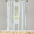 thumbnail image 3 of Ambesonne Antique Curtains, Curvy Wavy Shapes, Pair of 28"x84", Slate Blue and White, 3 of 5