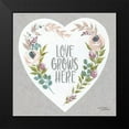 thumbnail image 2 of Norman, Michele 12x12 Black Modern Framed Museum Art Print Titled - Love Grows Here, 2 of 5