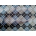 thumbnail image 4 of oneOone Cotton Poplin Grayish Blue Fabric Argyle Check Dress Material Fabric Print Fabric By The Yard 42 Inches Wide, 4 of 4